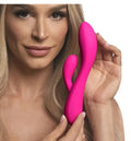 10-Mode Rechargeable Magenta Silicone Rabbit Vibrator